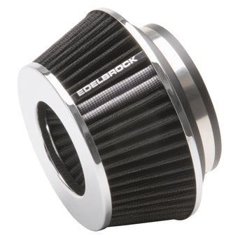 compare product Edelbrock Air Filter Pro-Flo Series Conical 3 7In Tall Black/Chrome