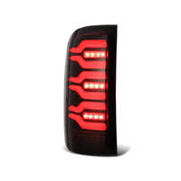 AlphaRex 14 - 18 GMC Sierra 1500/2500HD/3500HD LUXX - Series LED Tail Lights Blk w/Actv Light & Seq. Sig - My Store