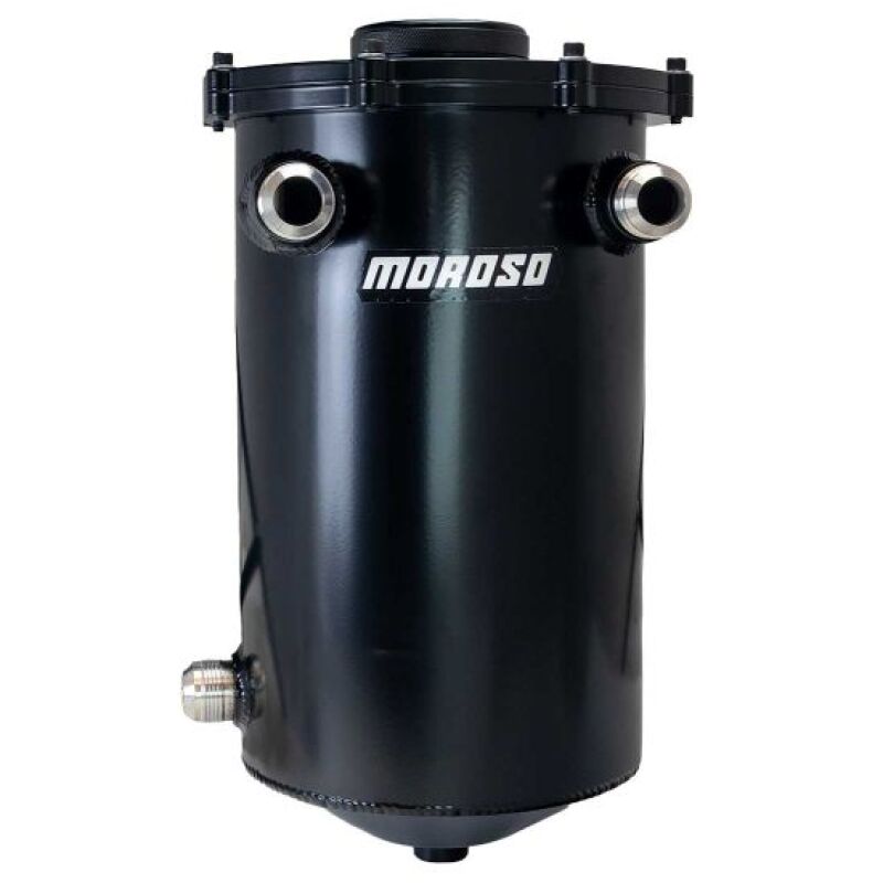 Moroso Split Top 16in Tall 8in Diameter MMPS 7.5qt Dry Sump Tank - Black - My Store
