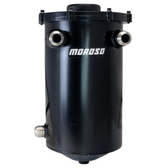 compare product Moroso Split Top 16in Tall 8in Diameter MMPS 7.5qt Dry Sump Tank - Black