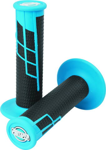 compare product ProTaper Clamp-On 1/2 Waffle Grip - Neon Blue/Black
