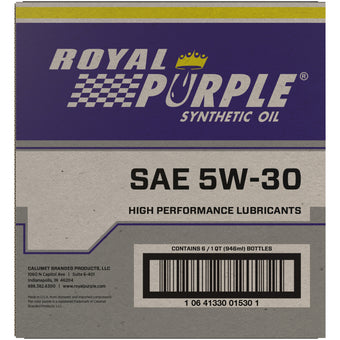 compare product Royal Purple Premium Synthetic High Performance Multi-Grade 5W30 Motor Oil - 1 Quart