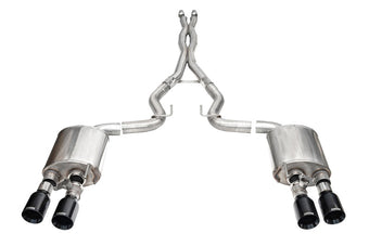 compare product Corsa 24-25 Ford Mustang Dark Horse 5.0L 3in Dual Rear Cat-Back w/Twin 4.5in Black PVD Straight Tips