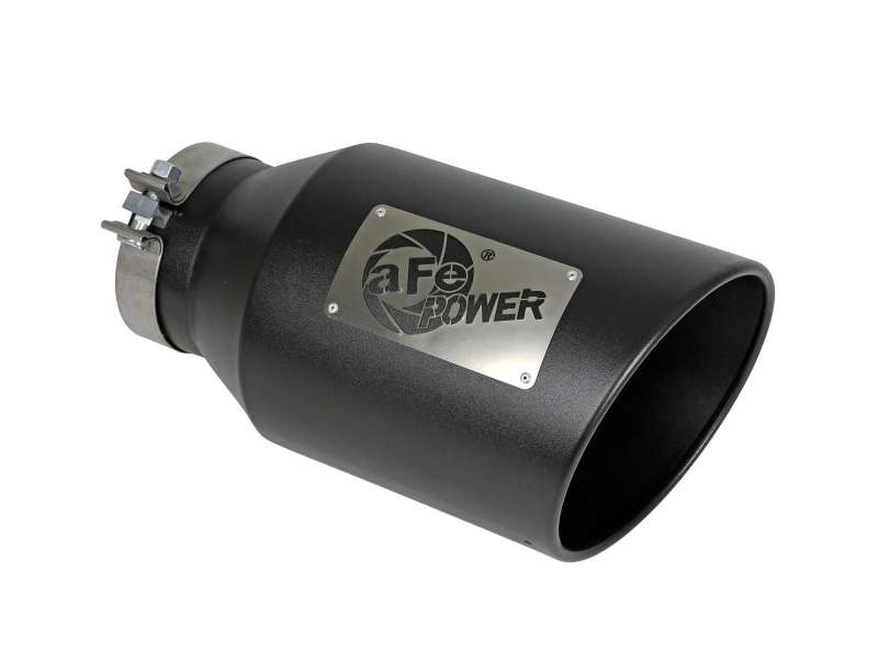 aFe Power Universal 5in Inlet 8in Outlet MACH Force - XP Clamp - On Exhaust Tip - Black - My Store