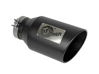 compare product aFe Power Universal 5in Inlet 8in Outlet MACH Force-XP Clamp-On Exhaust Tip - Black