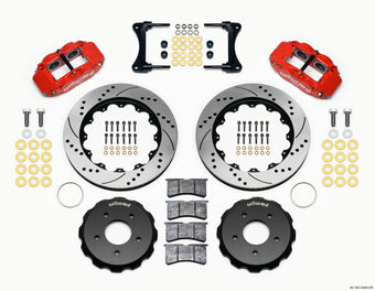 compare product Wilwood Narrow Superlite 4R Front Hat Kit 14.00in Drill Red 2007-Up Jeep Wrangler