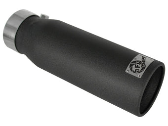 compare product aFe MACHForce XP Exhausts Tips SS-304 EXH Tip 3in x 4Out x 12L Bolt-On (blk)