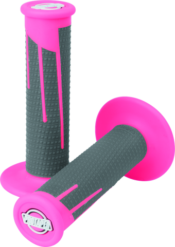 compare product ProTaper Full Diamond Clamp-On Grips - Neon Pink/Dark Gray