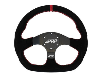 compare product PRP Comp-R D-Shape Suede Steering Wheel - Red