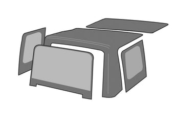 compare product Rampage 1997-2006 Jeep Wrangler(TJ) OEM Replacement Top - Black Diamond
