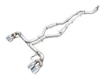 compare product AWE Tuning 2019+ BMW M340i (G20) Track Edition Exhaust - Quad Chrome Silver Tips