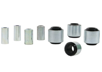 compare product Whiteline Plus BMW 05+ 1 Ser/3/05-10/11 3 Ser Front Control Arm - Upper Inner & Outer Bushing Kit