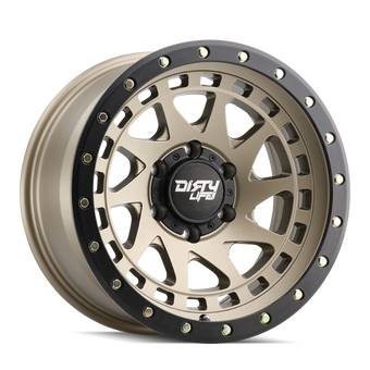 compare product Dirty Life 9311 Enigma Pro 17x9/5x127 BP/-12mm Offset/71.5mm Hub Satin Gold Wheel - Beadlock