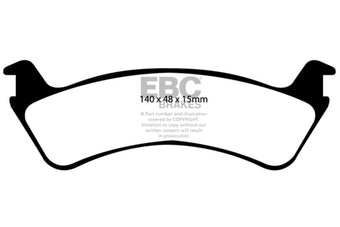 compare product EBC 00-02 Ford Explorer Sport 4.0 2WD (Phenolic Pistons) Yellowstuff Rear Brake Pads