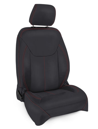 compare product PRP 13-18 Jeep Wrangler JK Front Seat Covers/2 door or 4 door (Pair) - Black with Red Stitching
