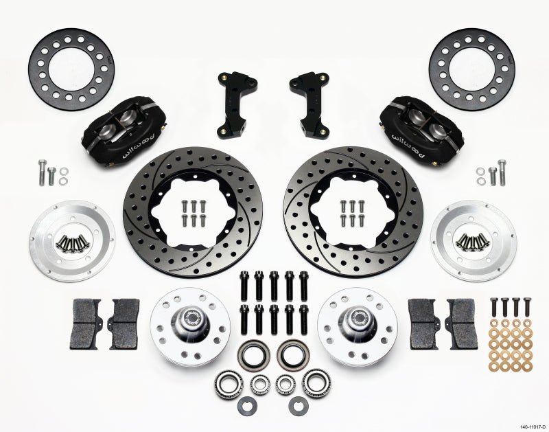 Wilwood Forged Dynalite Front Kit 11.00in Drilled 74 - 80 Pinto/Mustang II Disc Spindle only - My Store