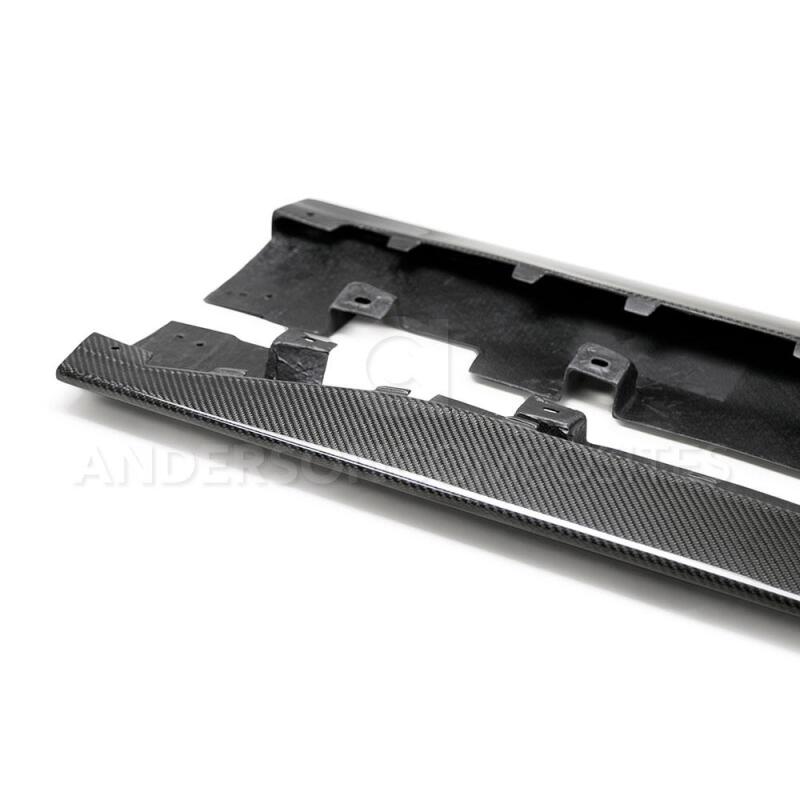 Anderson Composites 2020 Ford Mustang Shelby GT500 Carbon Fiber Rocker Panel Splitters - My Store