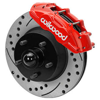 compare product Wilwood 65-67 Ford Mustang D11 11.29 in. Brake Kit w/ Flex Lines - Drilled Rotors (Red)