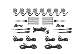 compare product Diode Dynamics Rock Light - Red/White - M8 8-Pack