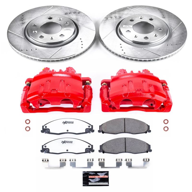 Power Stop 03 - 05 Cadillac CTS Front Z26 Street Warrior Brake Kit w/Calipers - My Store
