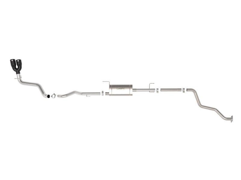 aFe 2024 Toyota Tacoma L4 2.4L Vulcan Series 2.5 - 3in 304 SS Steel Cat - Back Exhaust w/Black Tips - My Store