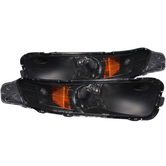 compare product ANZO 2005-2009 Ford Mustang Euro Parking Lights Black w/ Amber Reflector