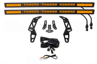 compare product Diode Dynamics 18-21 Jeep JL Wrangler/Gladiator SS30 Bumper Bracket Kit - Amber Combo Dual