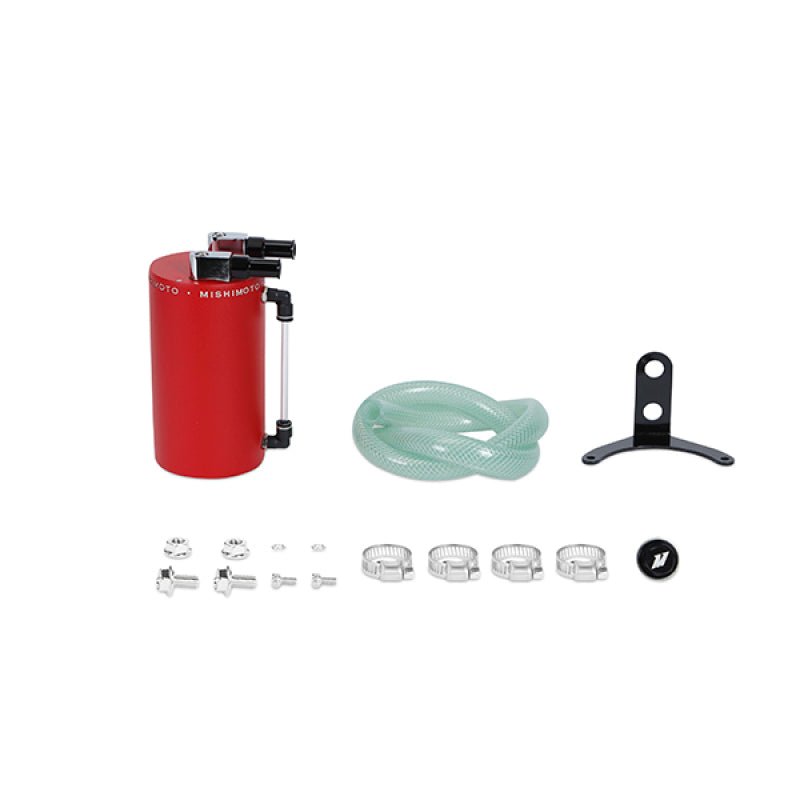 Mishimoto Large Aluminum Oil Catch Can - Wrinkle Red - My Store