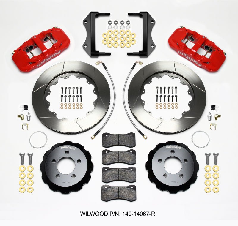 Wilwood AERO6 Front Hat Kit 14.25 Red 2014 - Up Challenger w/Lines - My Store