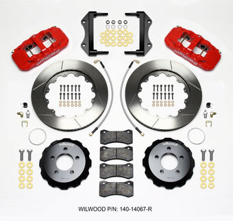 compare product Wilwood AERO6 Front Hat Kit 14.25 Red 2014-Up Challenger w/Lines