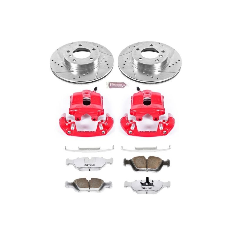 Power Stop 92 - 98 BMW 318i Front Z26 Street Warrior Brake Kit w/Calipers - My Store