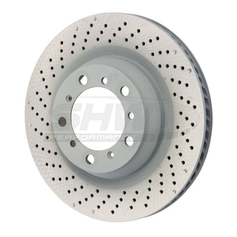 compare product SHW 2016 Porsche Boxster Spyder w/o Ceramic Brakes Left Rear Drilled MB Brake Rotor (98135240300)