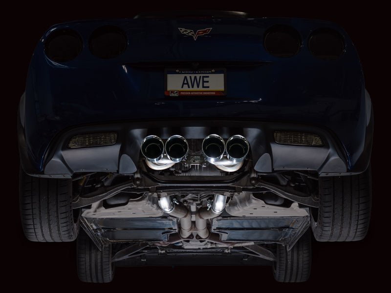 AWE Tuning C6 Chevrolet Corvette Z06/ZR1 Touring Edition Axle - Back Exhaust w/ Chrome Silver Tips - My Store