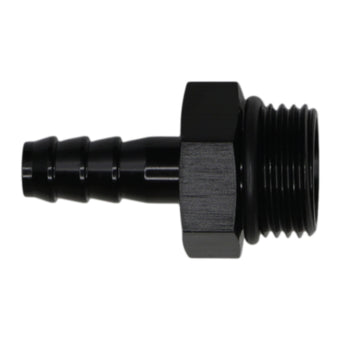 compare product DeatschWerks 8AN ORB Male to 5/16in Male Triple Barb Fitting (Incl O-Ring) - Anodized Matte Black