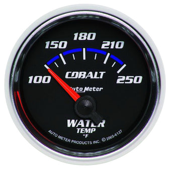 compare product Autometer Cobalt 52.4mm 100-250 deg. F Short Sweep Electronic Water Temperature Gauge