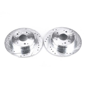 compare product Power Stop 04-08 Acura TL Rear Evolution Drilled & Slotted Rotors - Pair