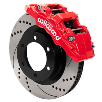 compare product Wilwood 19-22 Ford Ranger Aerolite 6R Kit 6 x 5.50in Hub - 13.38in Drilled & Slotted Rotor - Red
