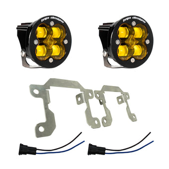 compare product Baja Designs Ford/Subaru SAE Squadron Fog Light Pocket Kit - Amber