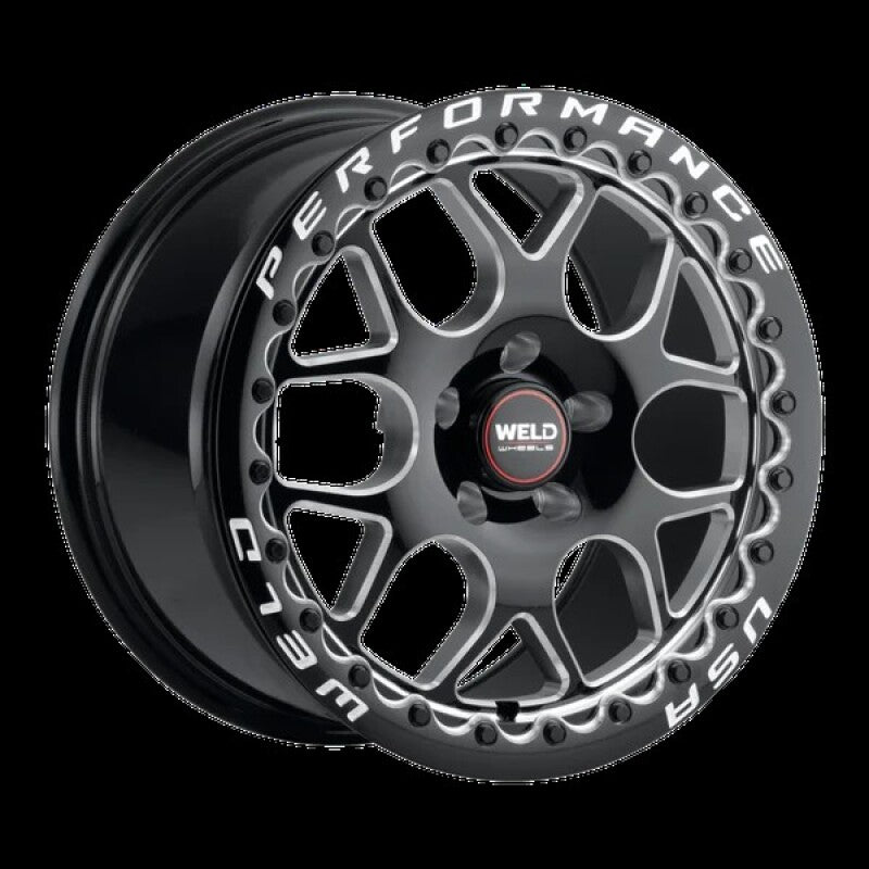 Weld Solana Beadlock 15x10 / 6x139.7 BP / ET38 / 6.99in BS / 106.1 Dia - Gloss Black Milled Wheel - My Store