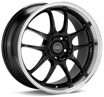 compare product Enkei PF01SS 17x8 5x114.3 50mm Offset 75mm Bore Diameter Gloss Black w/ Machined Lip