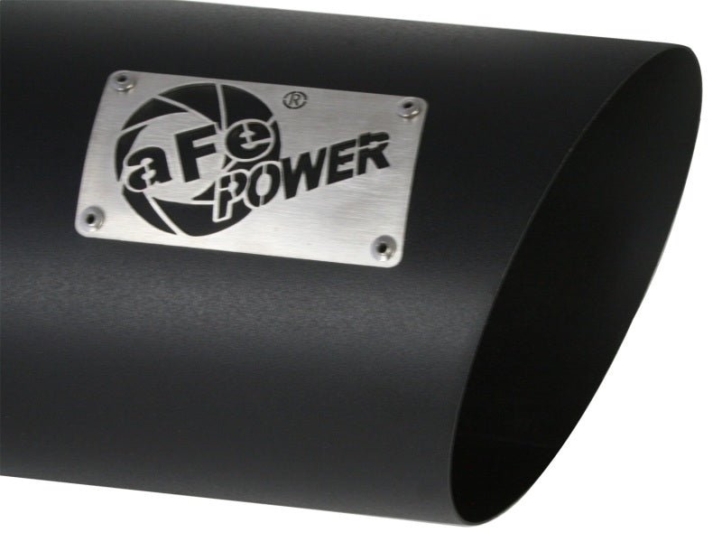 aFe MACHForce XP Exhausts Tips SS - 304 EXH Tip 4In x 7Out x 18L Bolt - On (blk) - My Store