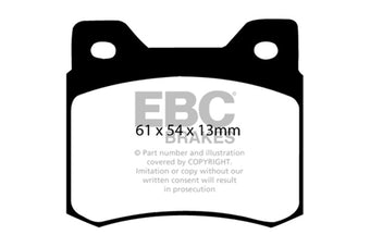 compare product EBC 84-86 Mercedes-Benz 190/190E 2.3 Redstuff Rear Brake Pads