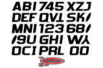 compare product Hardline Boat Lettering Registration Kit 3 in. - 700 Solid Black
