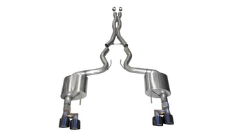 compare product Corsa 18-23 Ford Mustang 5.0L V8 3in Sport Cat-Back Dual Rear Exit w/ 4in Black PVD Pro-Series Tips