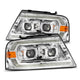 AlphaRex 06 - 08 Lincoln Mark LT LUXX - Series LED Projector headlights Black w/ Sequential Signal - My Store