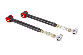 compare product BMR 05-14 S197 Mustang On-Car Adj. Lower Control Arms / Rod End Combo (Poly) - Black Hammertone