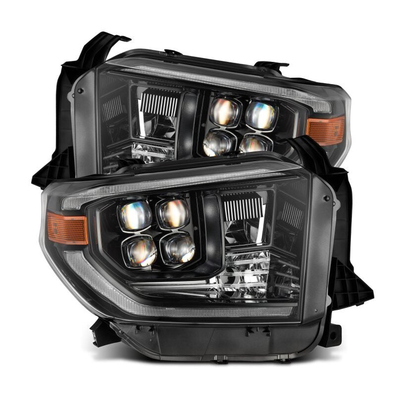 AlphaRex 14 - 21 Toyota Tundra NOVA - Series LED Proj Headlights Alpha - Blk w/Actv Light & Seq. Sig + DRL - My Store
