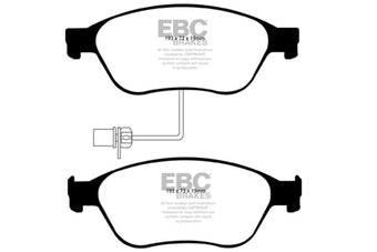 compare product EBC 03-10 Audi A8 Quattro 4.2 Yellowstuff Front Brake Pads