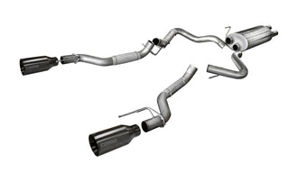 compare product Corsa 2017-2020 Ford F-150 Raptor 3.5L Sport Cat-Back Dual Rear Exit w/ 5in Gunmetal Tip