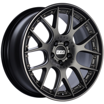 compare product BBS CH-RII 21x9.5 5x112 ET30 PFS Platinum Center Black Rim SS Rim Protector Wheel w/Motorsport Etch